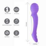 Zoe Twisty Dual Vibrating Pleasure Wand - Purple - Image 6