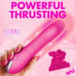 Thrusting Silicone Dildo - Pink - Image 4