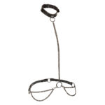 Euphoria Collection Plus Size Chain Halter/collar and Leash - Black - Image 3
