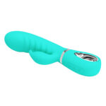 Prescott Super Soft Rabbit Silicone Vibrator - Vibrator -Teal - Image 2