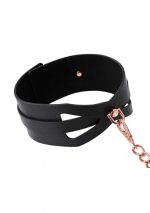 Brat Collar and Leash - Black / Rose Gold - Image 3