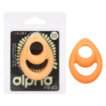 Alpha Glow-in-the-Dark Liquid Silicone Teardrop Ring - Orange - Image 7
