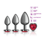 Red Heart Gem Anal Trainer Kit - Gunmetal - Image 7