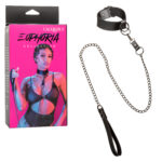 Euphoria Collection Collar With Chain Leash - Black - Image 10