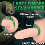 Serpentine Silicone Cock Ring - Green - Image 4