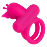 Silicone Rechargeable Dual Butterfly Ring - Pink - Image 5