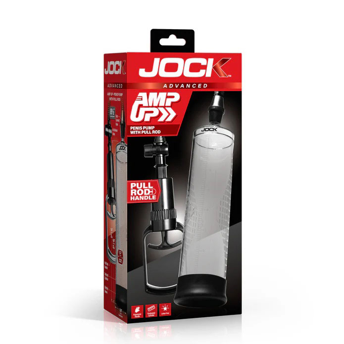 9rIDWMCs Amp Up Penis Pump With Pull Rod - Clear - Image 1