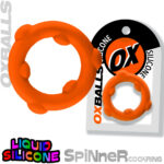 Spinner Single Silicone Ring - Orange Silicone - Image 2