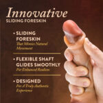 Renaissance - Davinci - 8 Inch Sliding Foreskin Dildo With Squeezable Balls - Tan - Image 6