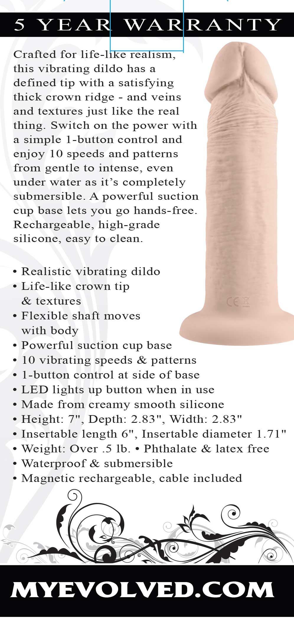 AByGpeQi1i2F1mJwQuwGy5iN4TmbTrLg 6 Inch Girthy Vibrating Dong - Light - Image 1