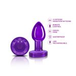 Vibrating Purple Metal Remote Plug - Small - Image 6