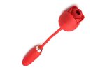 Bloomgasm Romping Rose Suction and Thrusting Vibrator - Red - Image 2