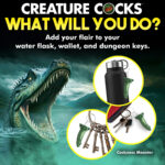 Cockness Monster Keychain - Green - Image 3