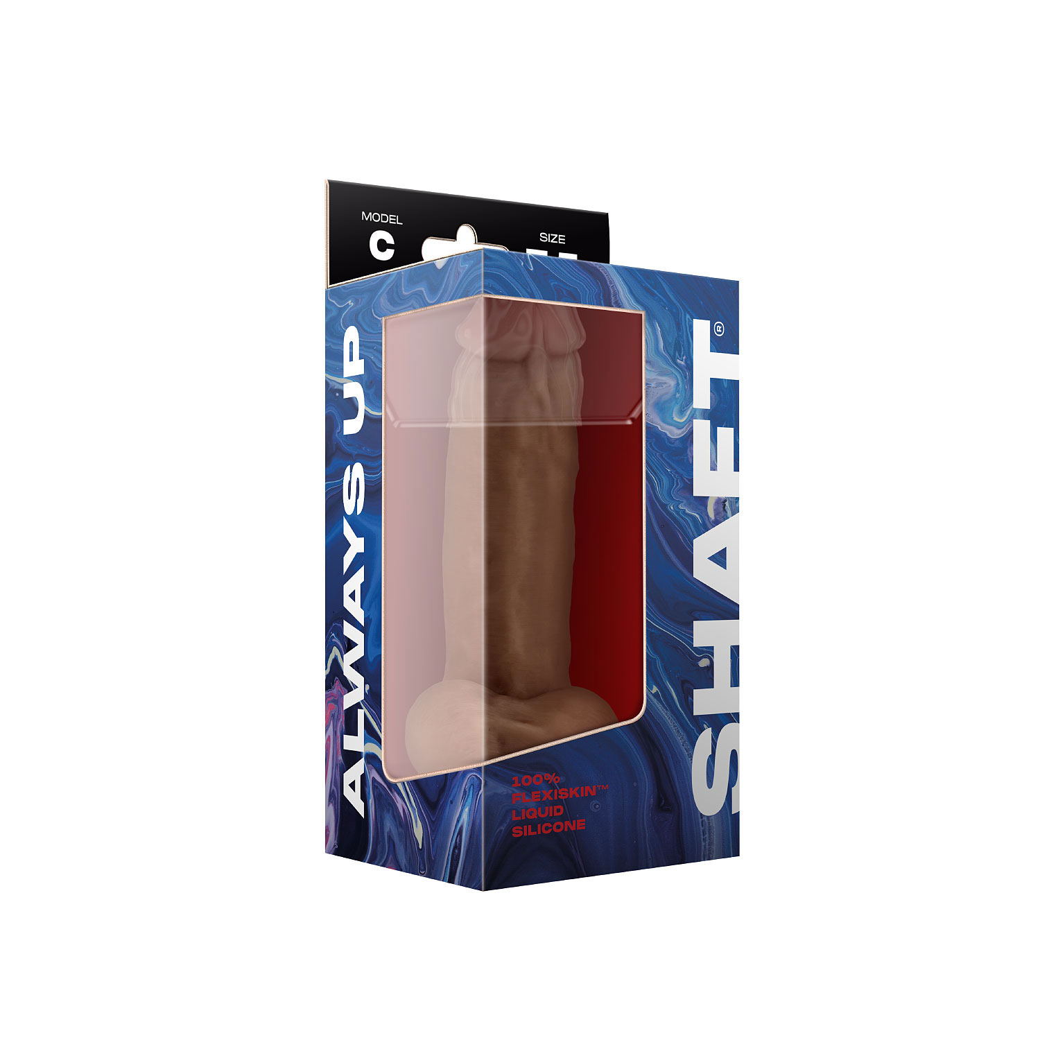 AYS4FduM5D7SCZ3qD7kL81i0NvnOO7cq Shaft - Model C 7.5 Inch Liquid Silicone Dong With Balls - Oak - Image 1