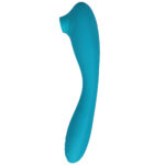 This Product Sucks - Sucking Clitoral Stimulator With Bendable G-Spot Vibrator - Teal - Image 5