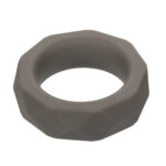 Alpha Liquid Silicone Prolong Prismatic Ring - Gray - Image 4