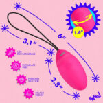 Vibrating Silicone Egg With Digital Remote - Pink - Image 3
