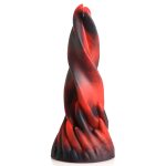 Hell Kiss Twisted Tongues Silicone Dildo - Red - Image 4