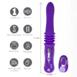 Monroe USB Rechargeable Silicone Thrusting Portable Love Machine - Purple - Image 5