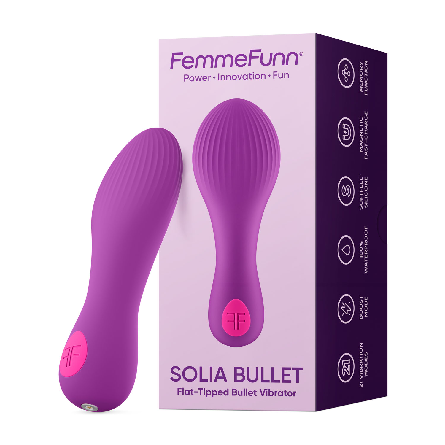 BbKvYzNE Solia Bullet Flat Tipped Vibrator - Purple - Image 1