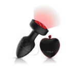 Twila Twirling Smoke Gem Light Up Vibrating Plug With Blk Heart Remote - Image 5
