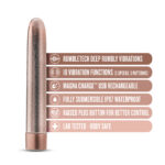 The Collection - Lattice - 7 Inch Rechargeable Vibe - Rose Gold - Image 5