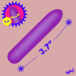 Tapered Flexible Silicone Bullet - Purple - Image 3