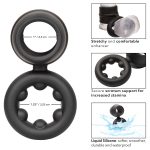 Alpha Liquid Silicone Dual Support Magnum Ring - Black - Image 8