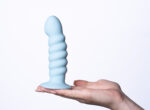 Paris Silicone Ribbed Dong - Blue - Image 3