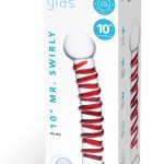 10 Inch Mr. Swirly Dildo - Red/clear