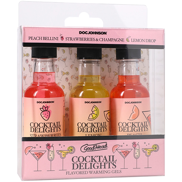 CIXqGhLF Goodhead Cocktail Delights Peach Bellini, Strawberries Champagne, and Lemon Drop 3 Pack 2 Oz. - Image 1