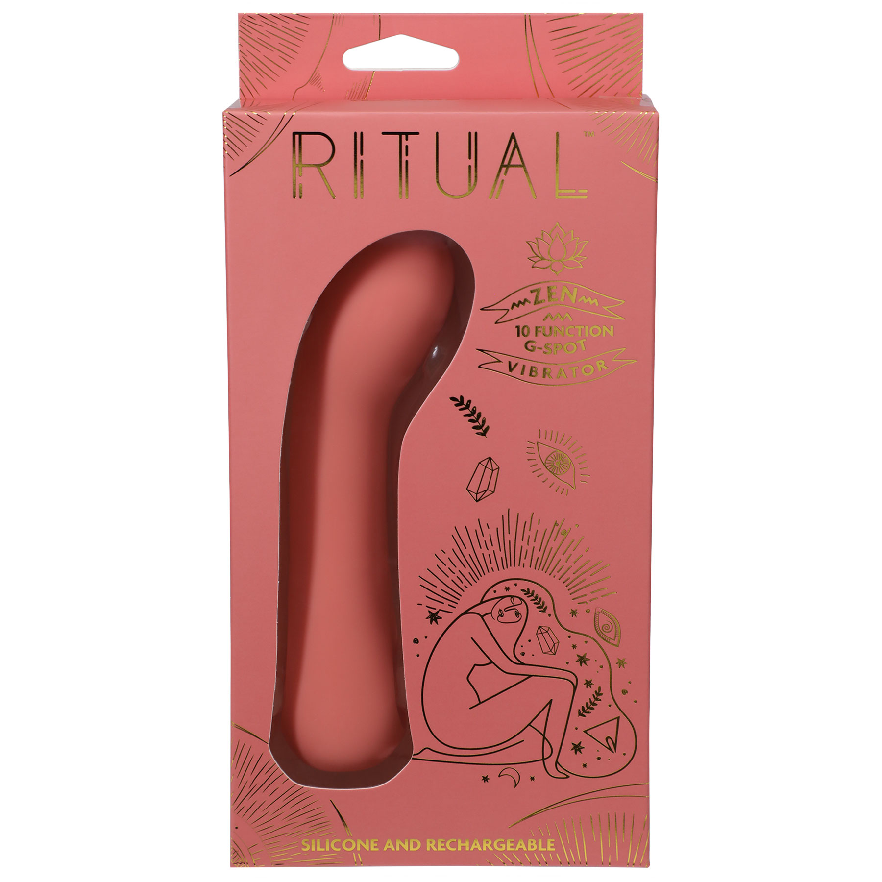 CJL8O4BEgOZqq40PvXb5D3HiPH4lCQfO Ritual - Zen - Rechargeable Silicone G-Spot Vibe - Coral - Image 1