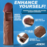 Jock 1.5" Silicone Penis Extension Sleeve - Dark - Image 3