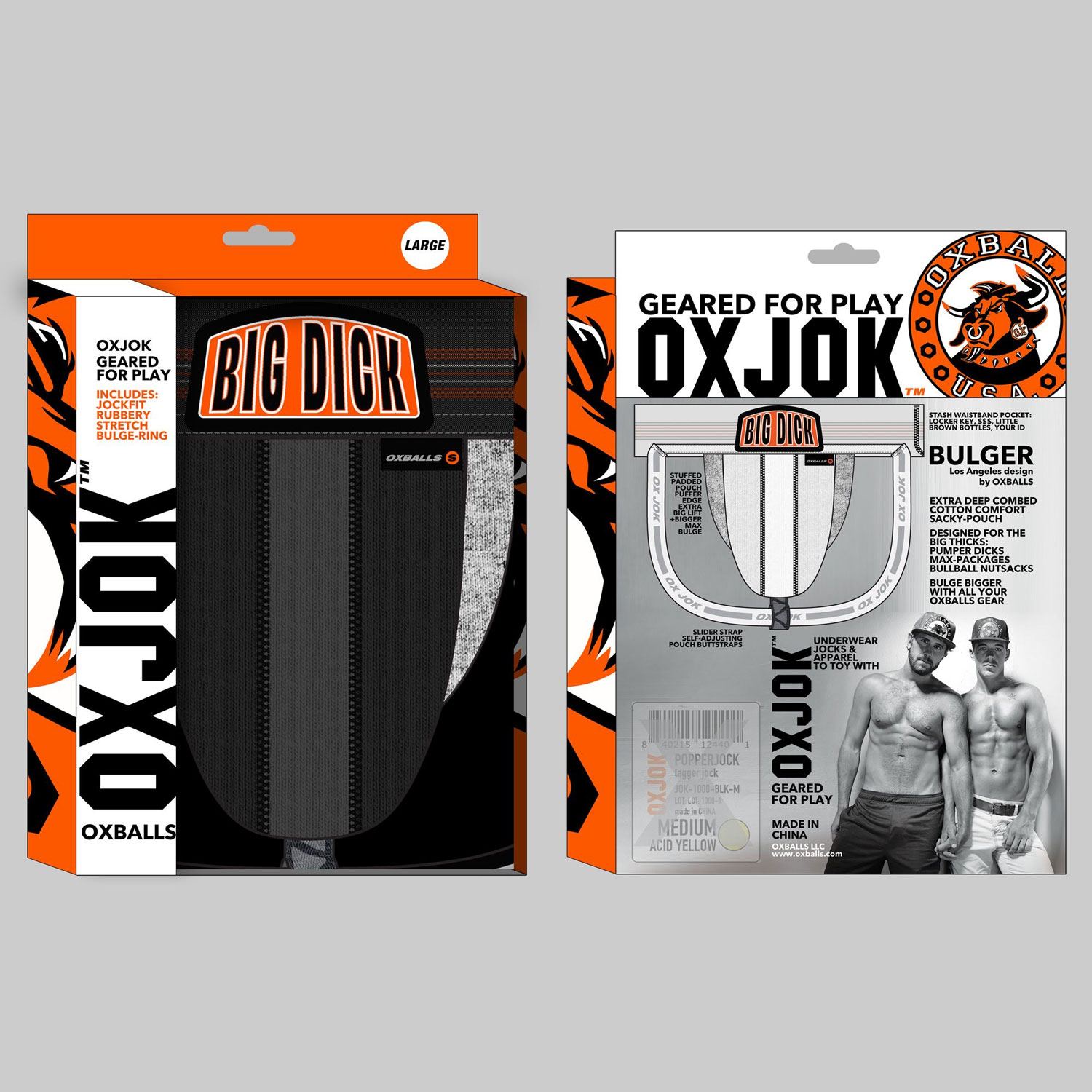 CUE0o4VpgJXIIEZGEwYnxfCm5gMSOSS9 Bulger the Big Pouch Jock Black Iron Large - Image 1