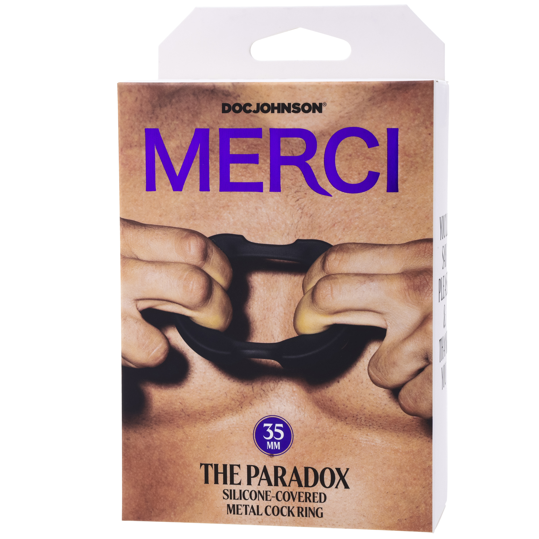 CVX6lmqyn5CkkEp88XsJLee7B2WaqlhY Merci - the Paradox - Silicone Covered Metal Cock Ring - 35mm - Black - Image 1