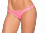 Wet Low Back v Strap Shiny Thong - Small/medium - Wet Pink