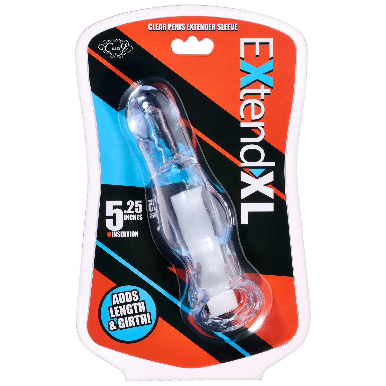D4gLltmVt68wMXJ0deWpyUYUeJqmmOLi Extend XL Penis Sleeve 5.25" - Clear - Image 1