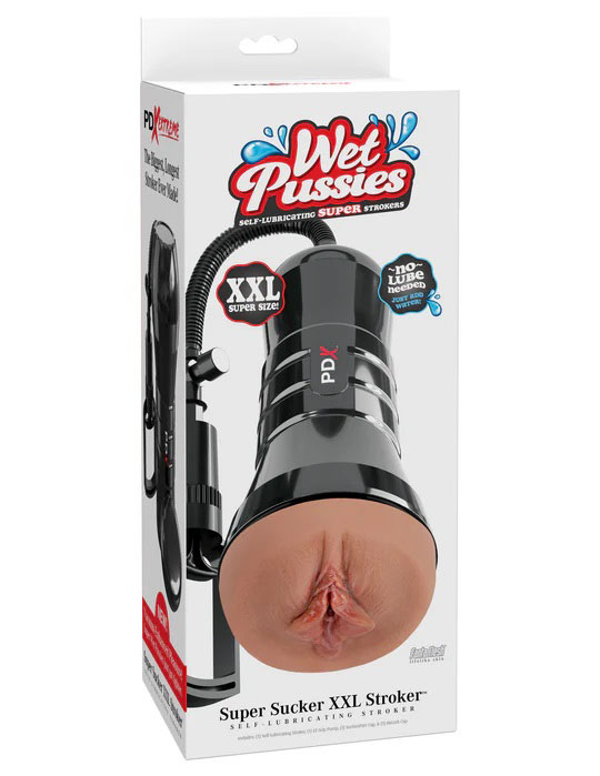 D724g3MG Pdx Extreme Wet Pussies Super Sucker XXL Stroker - Brown - Image 1