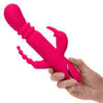 Jack Rabbit Signature Heated Silicone Triple Fantasy Rabbit - Pink - Image 8