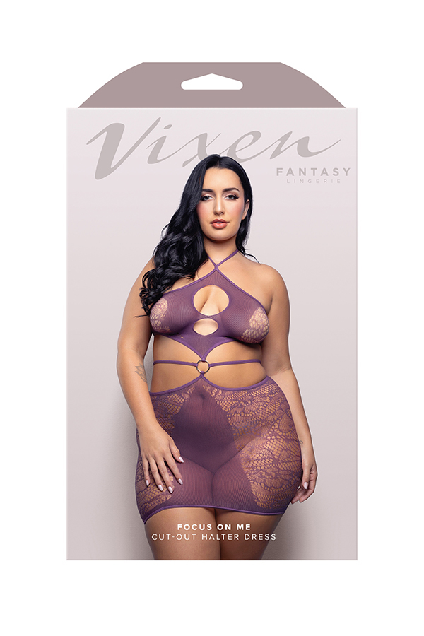DA2o6I9Y Focus on Me Cut-Out Halter Dress - Queen - Purple Wisteria - Image 1