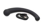 10x Vibra-Crescent Silicone Dual Ended Dildo - Black - Image 7