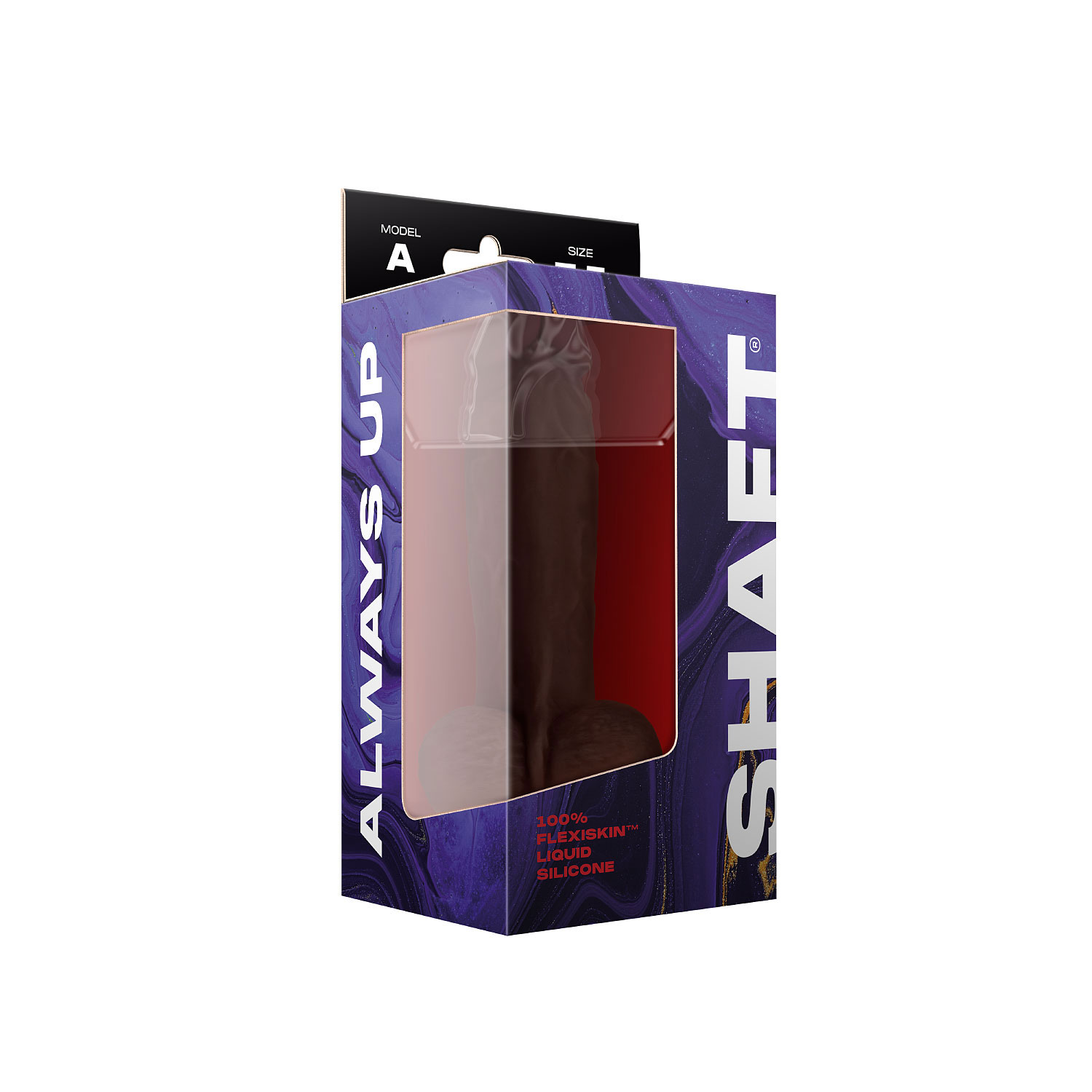 DPIFv5wPh3Viq4Px2sI9kFEaFpZG2INR Shaft - Model a 7.5 Inch Liquid Silicone Dong With Balls - Mahogany - Image 1