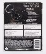 Alpha Liquid Silicone Dual Support Magnum Ring - Black - Image 2