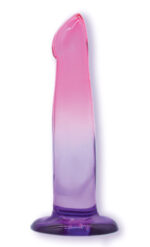 Shades, 6.25" G-Spot Jelly Tpr Gradient Dong - Pink and Purple