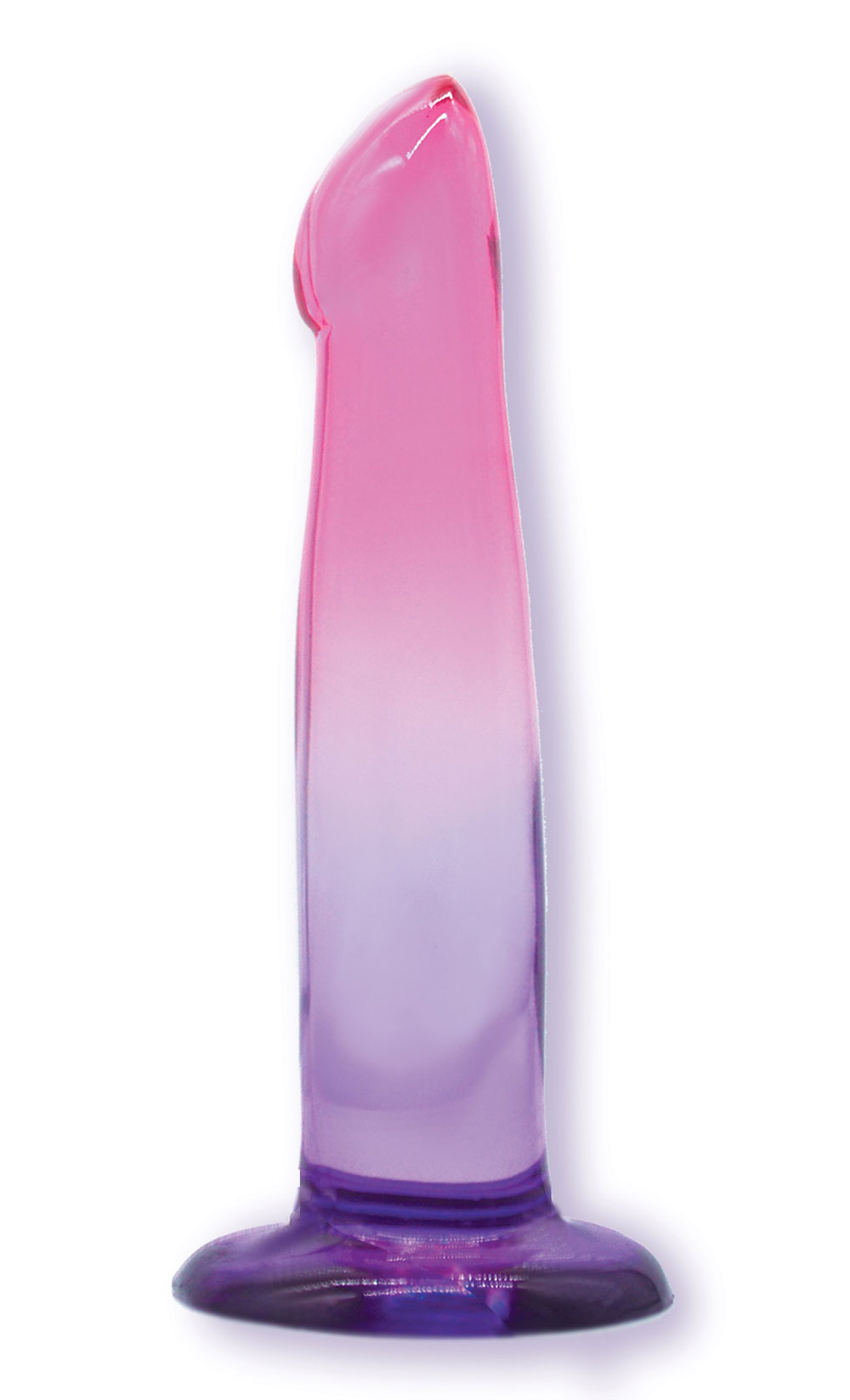 DYoUR6qmrUNsccTlKzOwKwmKn92Gd0Pe Shades, 6.25" G-Spot Jelly Tpr Gradient Dong - Pink and Purple - Image 1