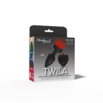 Twila Twirling Smoke Gem Light Up Vibrating Plug With Blk Heart Remote - Image 14