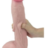 Real Skin 12” Dual Layer Dildo - Beige - Image 3