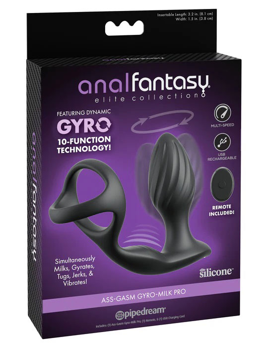 EG8XzLKh Anal Ass-Gasm Gyro-Milk Pro - Black - Image 1