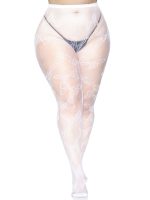 Butterfly Net Tights - 1x/2x - White - Image 3