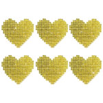 Razzle Dazzle Crystal Jewel Sparkle I Heart U Body Stickers 6 Pk - Gold - Image 3